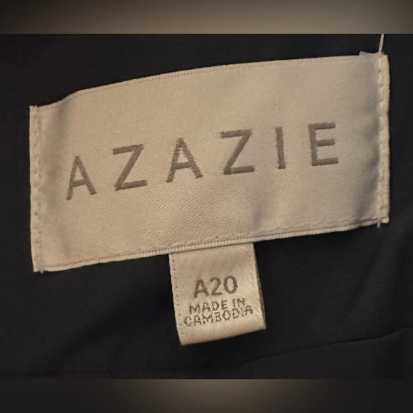 Azazie Bonnie Bridesmaid Dress Navy Size A20 Unaltered - Picture 9 of 10